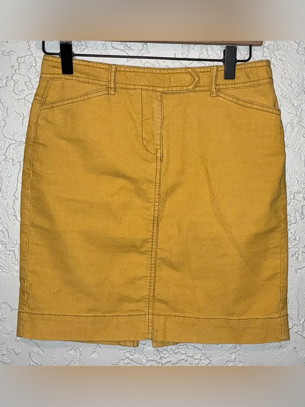 LOFT Mustard Yellow Corduroy Mini Skirt